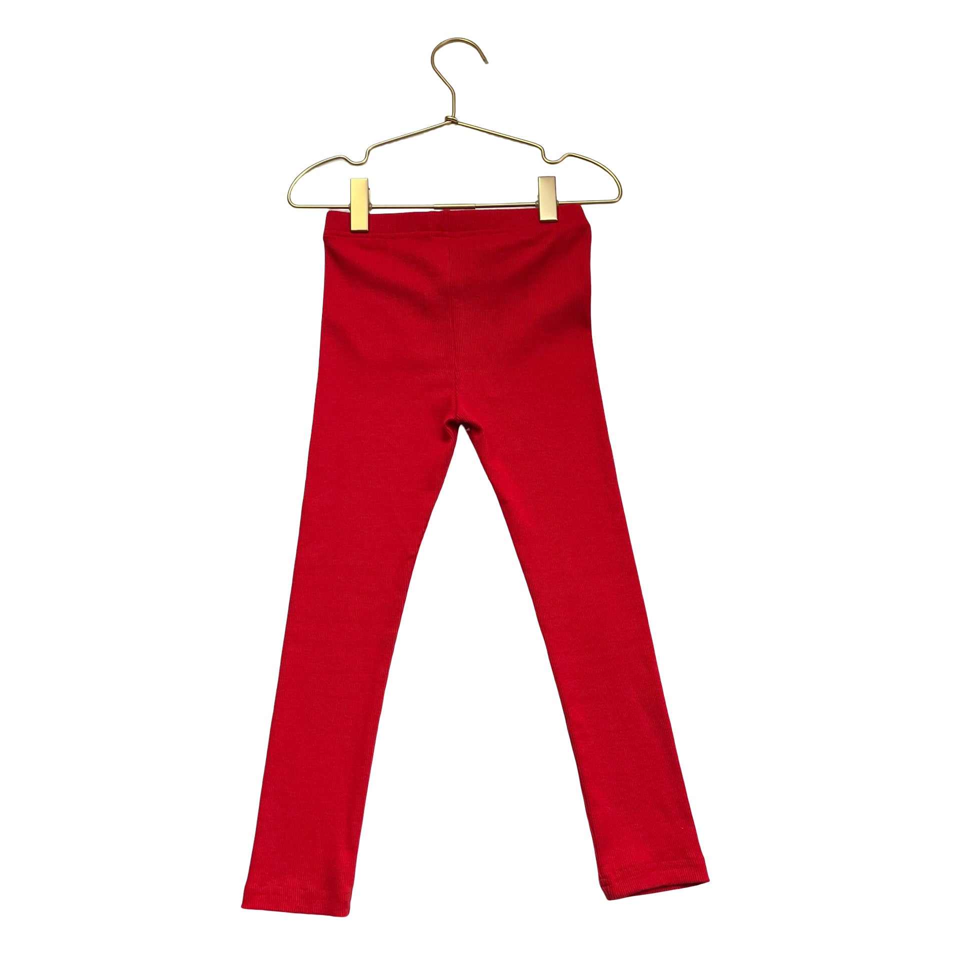 Petite Hailey Red Ribbed Leggings, Sun Flower Patch - Size 6