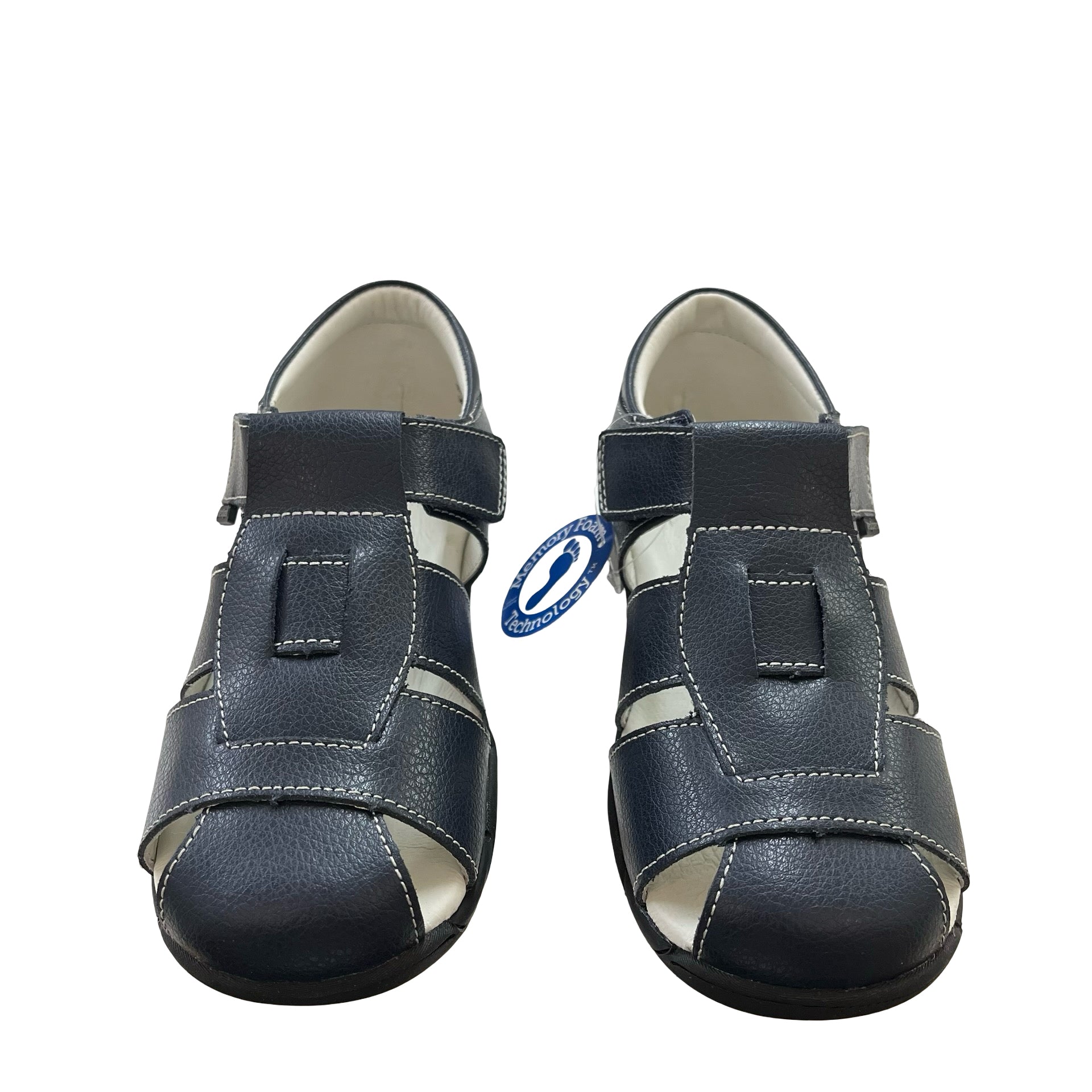Pediped Sydney Navy Leather Closed-Toe Sandals New with Tags in Box - 13-13.5