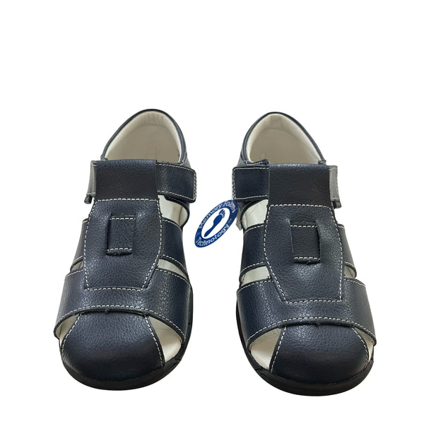 Pediped Sydney Navy Leather Closed-Toe Sandals New with Tags in Box - 13-13.5