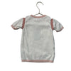 Feltman Bros. White & Pink Trim Cotton Knit Ribbed Top - Size 4T