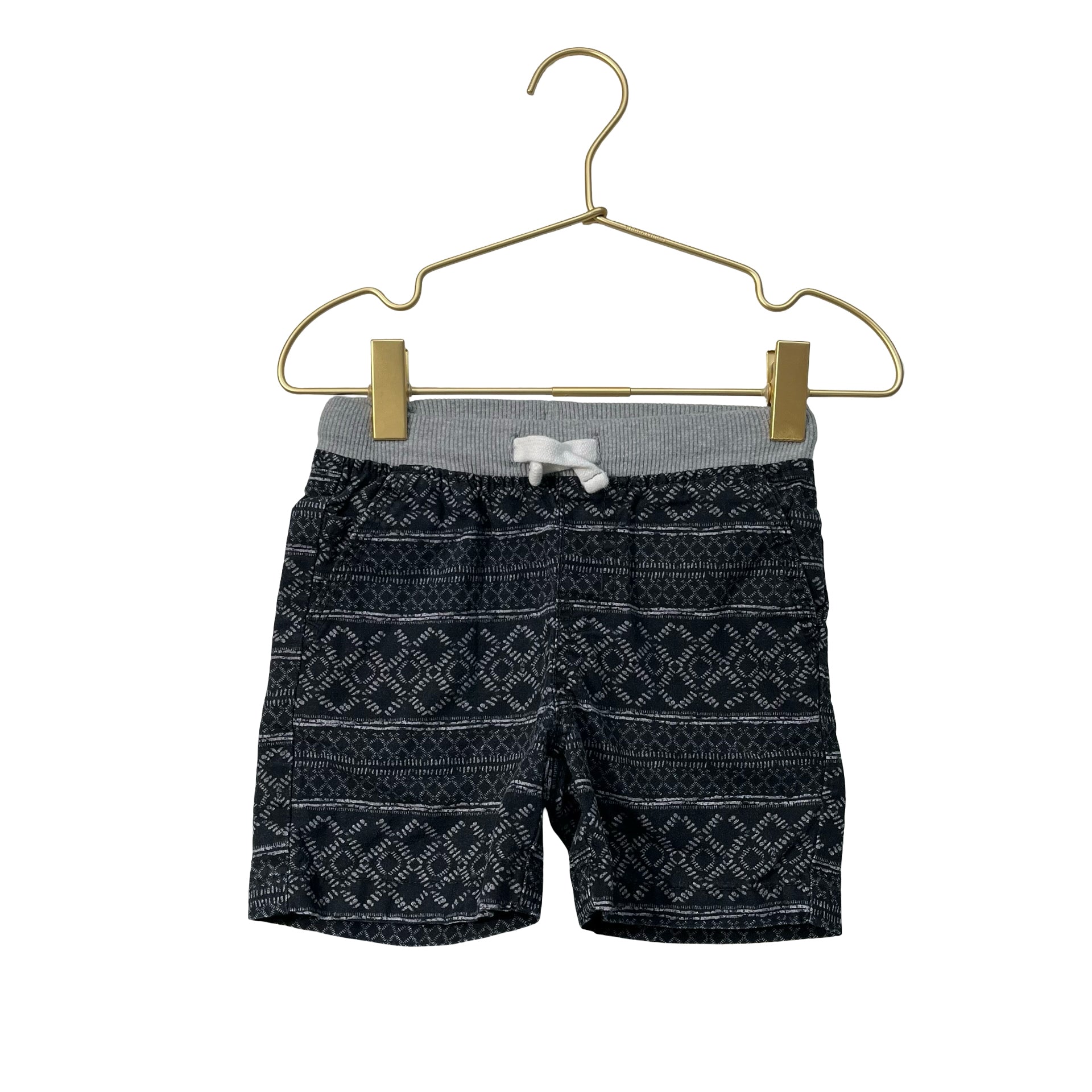 Cat & Jack Black & Gray Pattern Shorts - Size 18 Mo