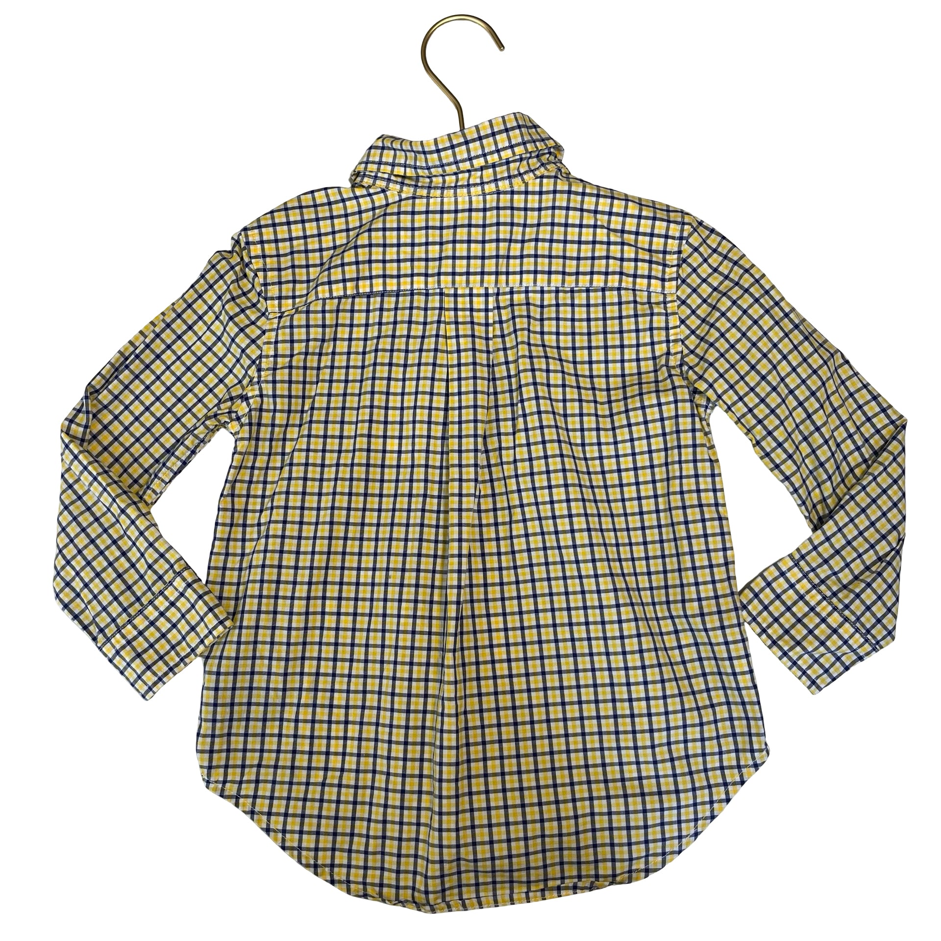 Polo Ralph Lauren Yellow, Navy, White Plaid Button Down Shirt - Size 3