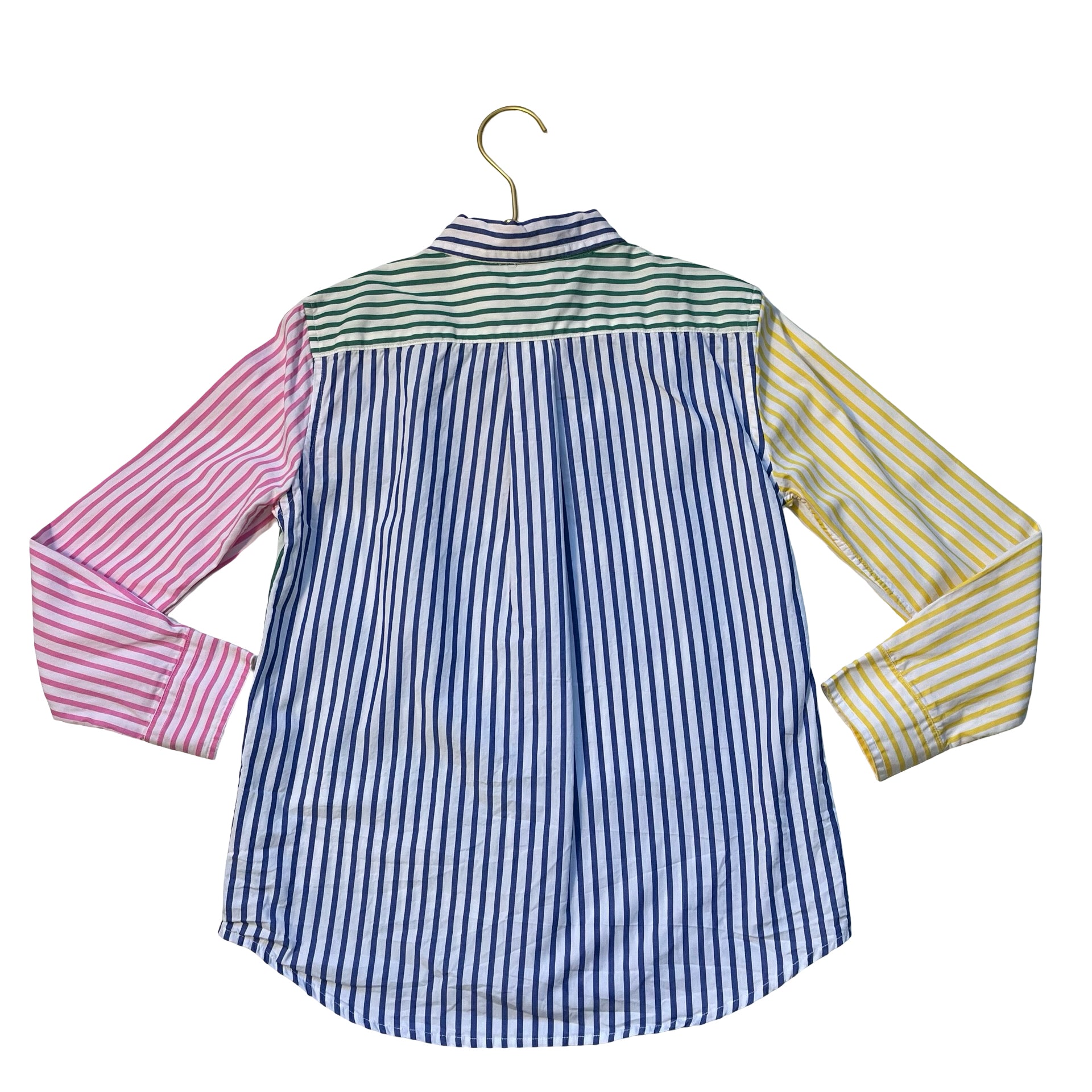 Polo Ralph Lauren Multi-Color Striped Colorblock Button Down Shirt - Size 7