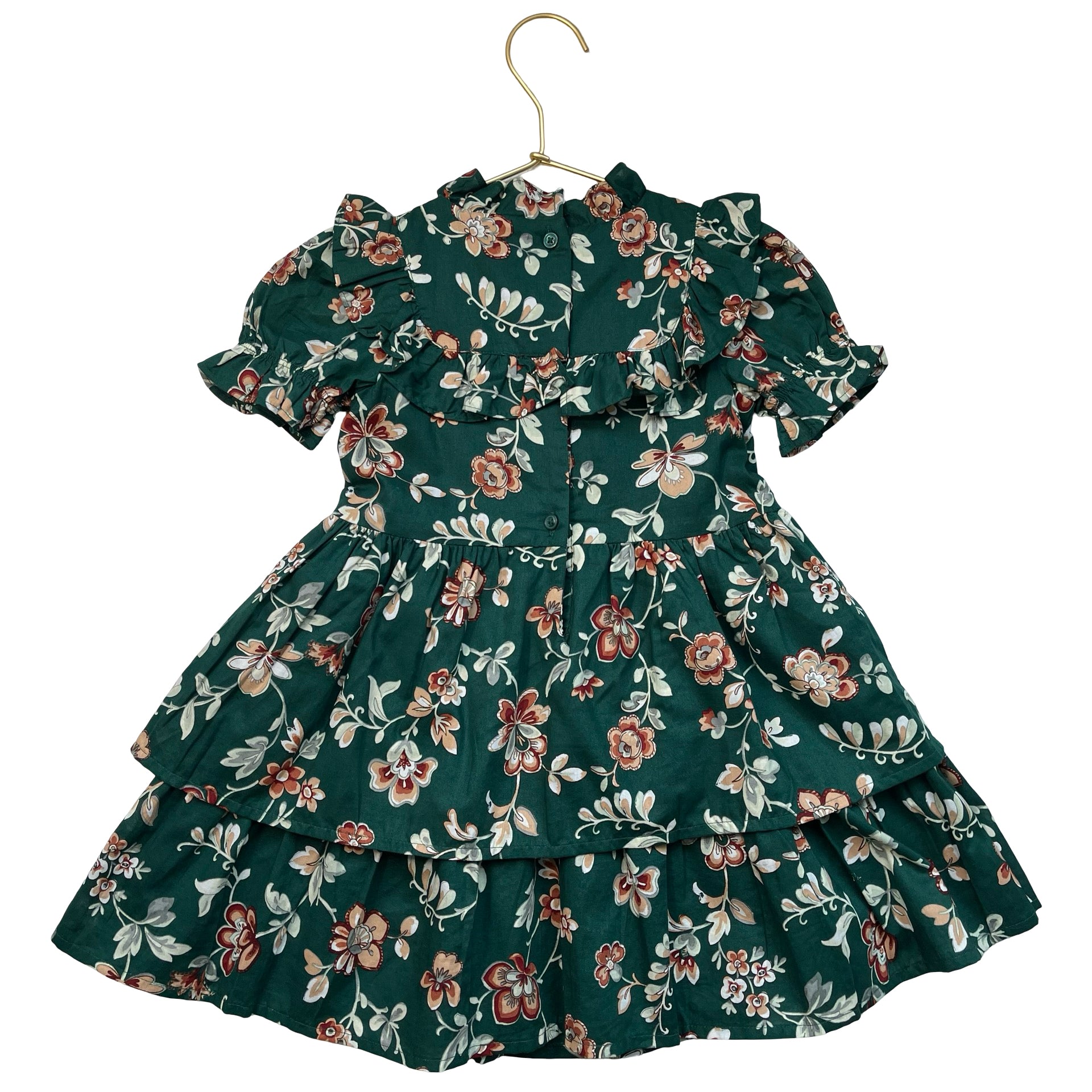 Janie and Jack Green Floral Dress - Size 3