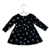 Old Navy Black & Ivory Ghost Print Dress - Size 6-12 Mo