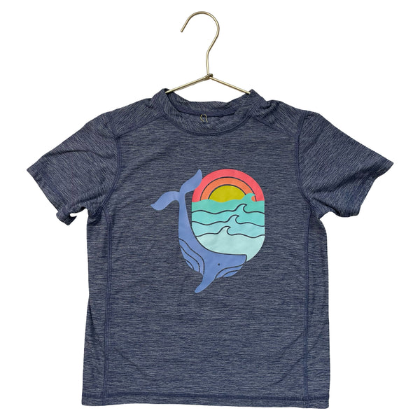 Hanna Andersson Blue Whale & Waves Graphic T-Shirt - Size 5