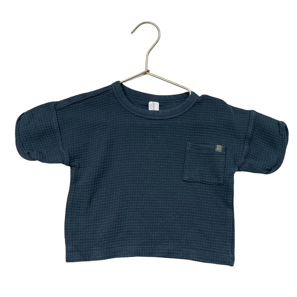 Gerber Modern Moments Dark Teal Waffle Cropped Tee - Size 3T