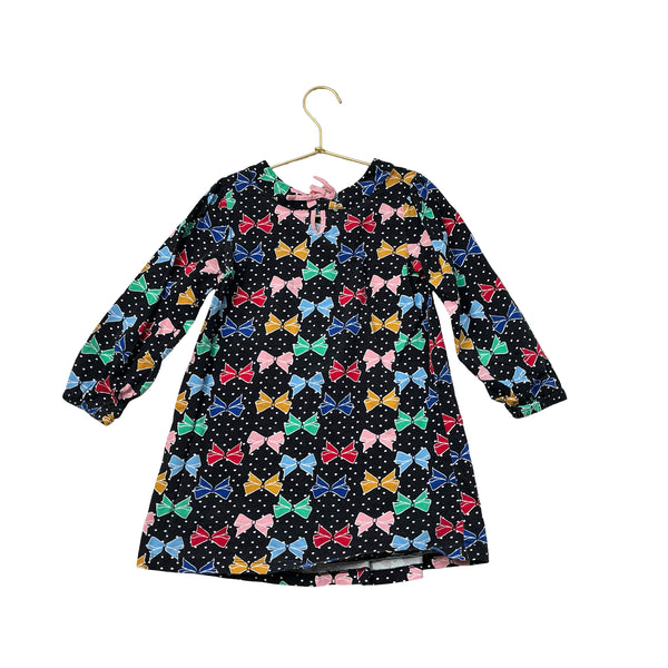Hanna Andersson Black & Multi-Color Bow Print Dress - Size 110 (5)