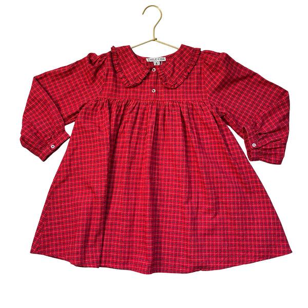 Emile et Ida Red Plaid Dress - Size 6A