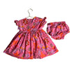Tea Collection Pink Butterfly & Flower Print Dress & Bloomers - Size 18-24 Mo