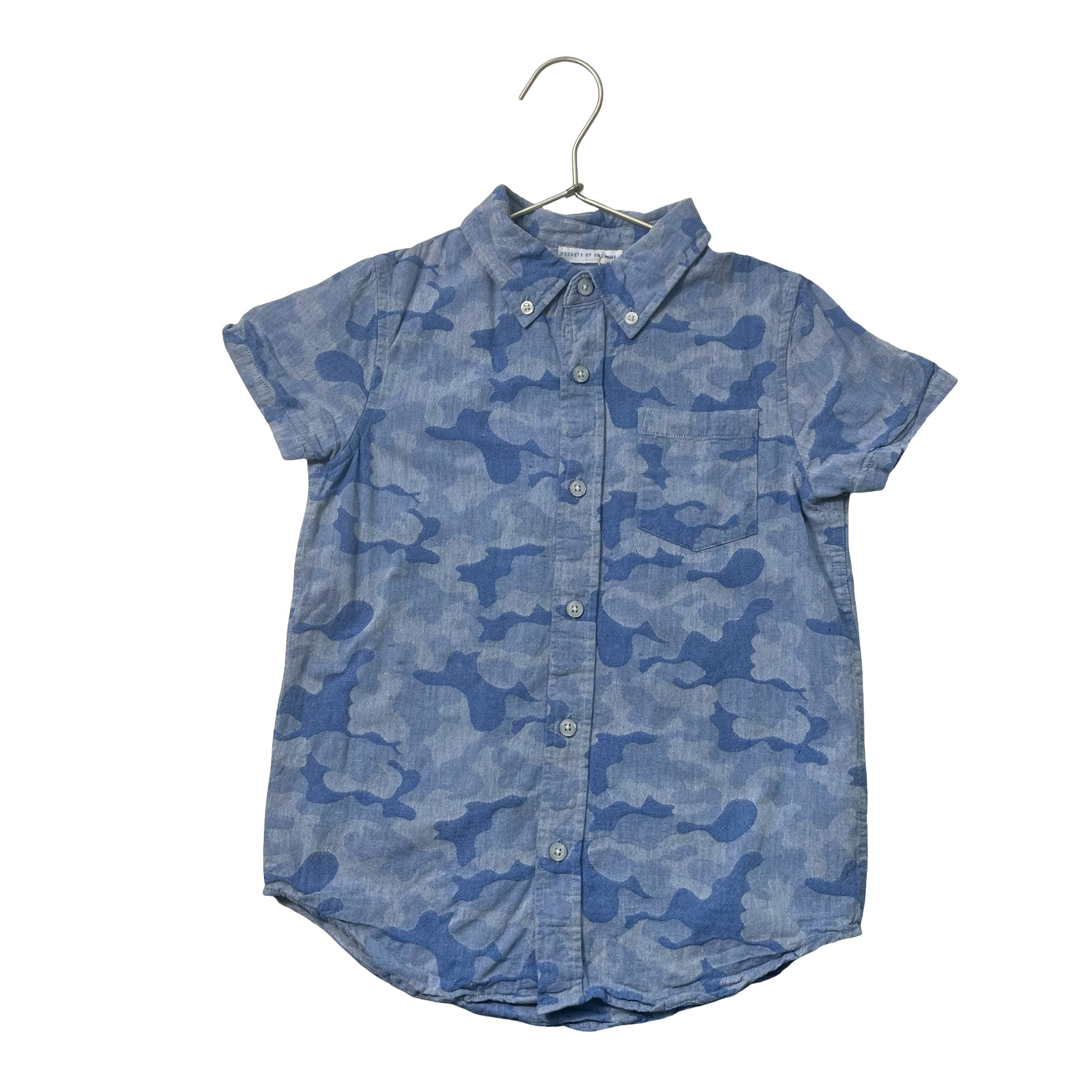 Rockets of Awesome Chambray Camouflage Button Down Shirt - Size 6 Estimated