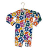 Hanna Andersson Ivory & Multi-Color Flower Print Swim Suit Romper - Size 3T