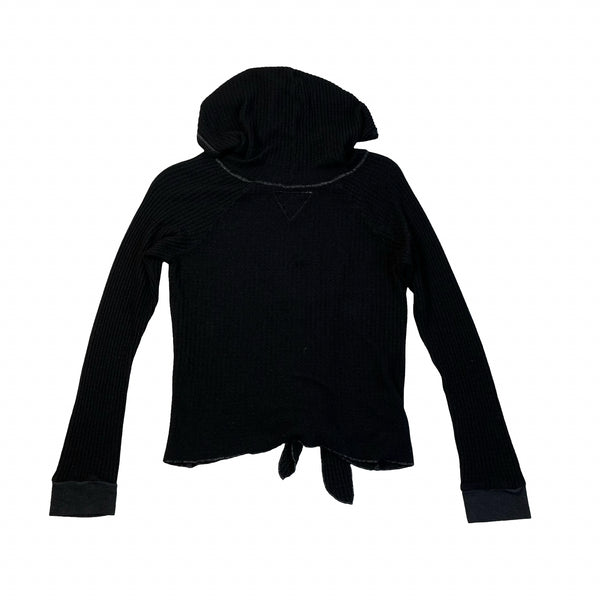 T2 Love Black Waffle Hooded Top - Size 12