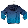 M&S Navy & Teal Ombre Hooded Windbreaker Jacket - Size M 7-8