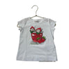 Monnalisa White Strawberry Jam Graphic Tee - Size 2