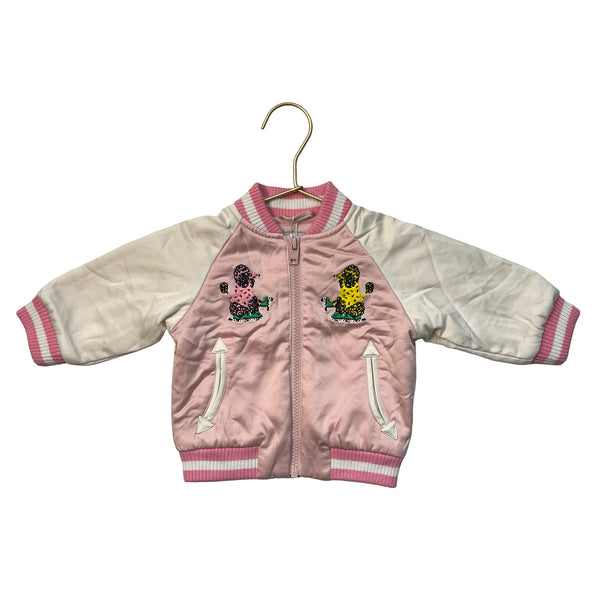Stella McCartney Kids Pink & Ivory Poodle Jacket - Size 3 Mo