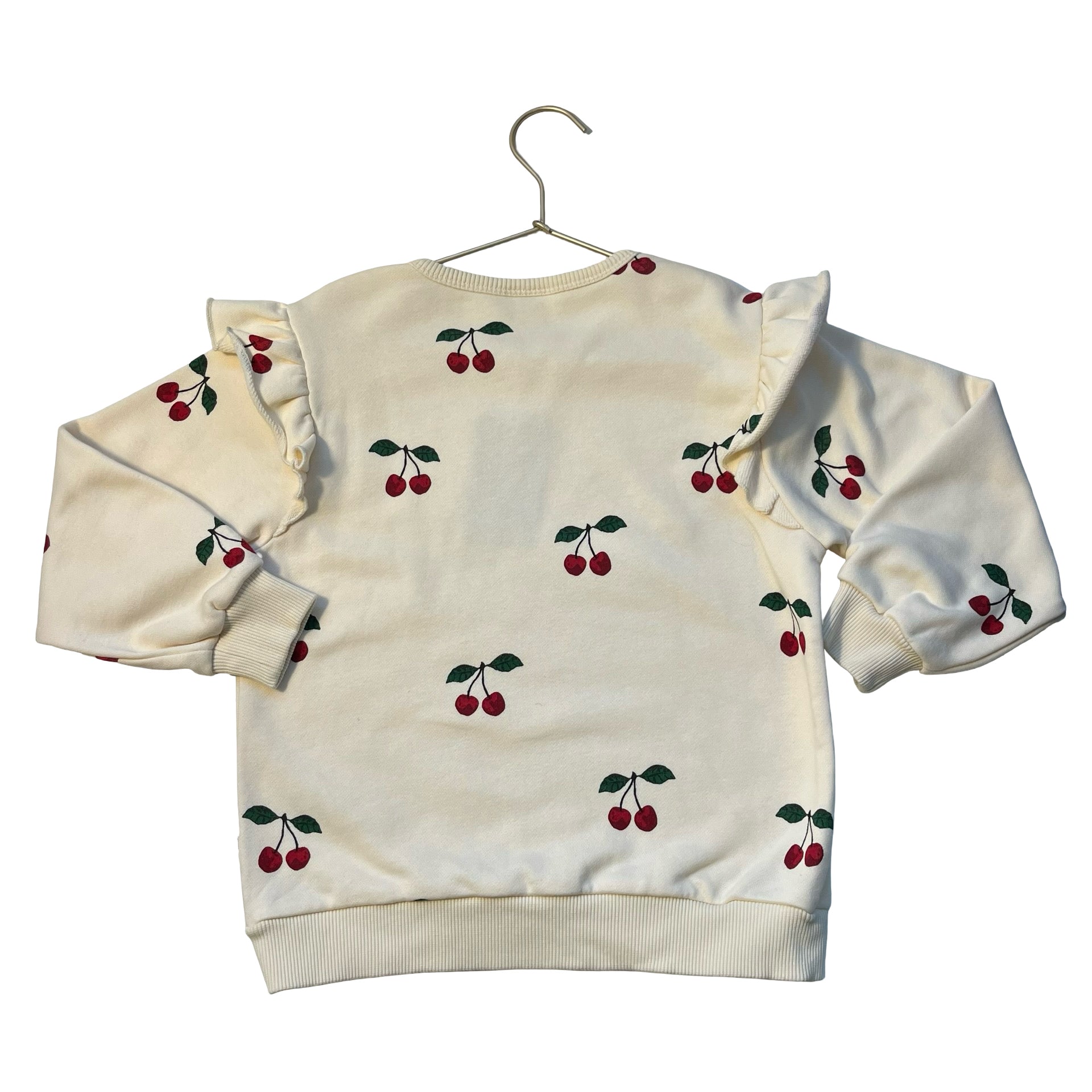 Konges Slojd Ivory & Red Cherry Pink Sweatshirt - Size 5-6Y