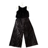 Old Navy Active Black Crushed Velour Jumpsuit - Size S 6-7