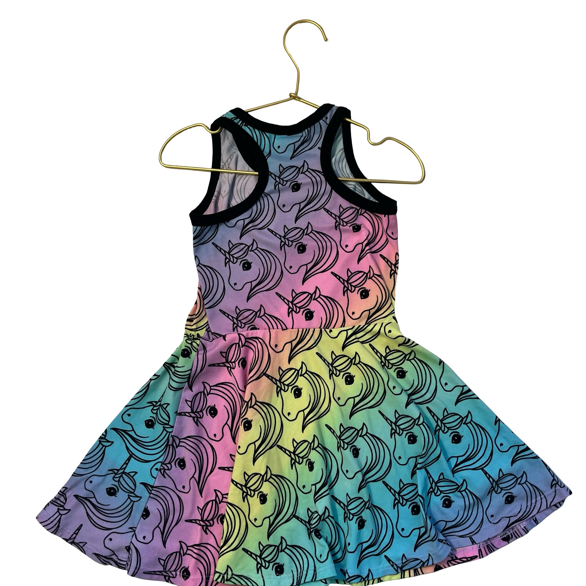 Pixie Lane Pastel Ombre Unicorn Print Dress - Size 4