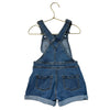 Mini Boden Denim Heart Pocket Shortalls - Size 2-3Y