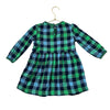 Primary Navy, Green, Blue Plaid Flannel Dress - Size 3
