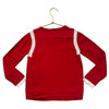 Jacadi Red Cotton Girl & Dogs on Bicycle Sweater - Size 6A