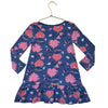 Tea Collection Blue & Pink Flower Print Dress - Size 4