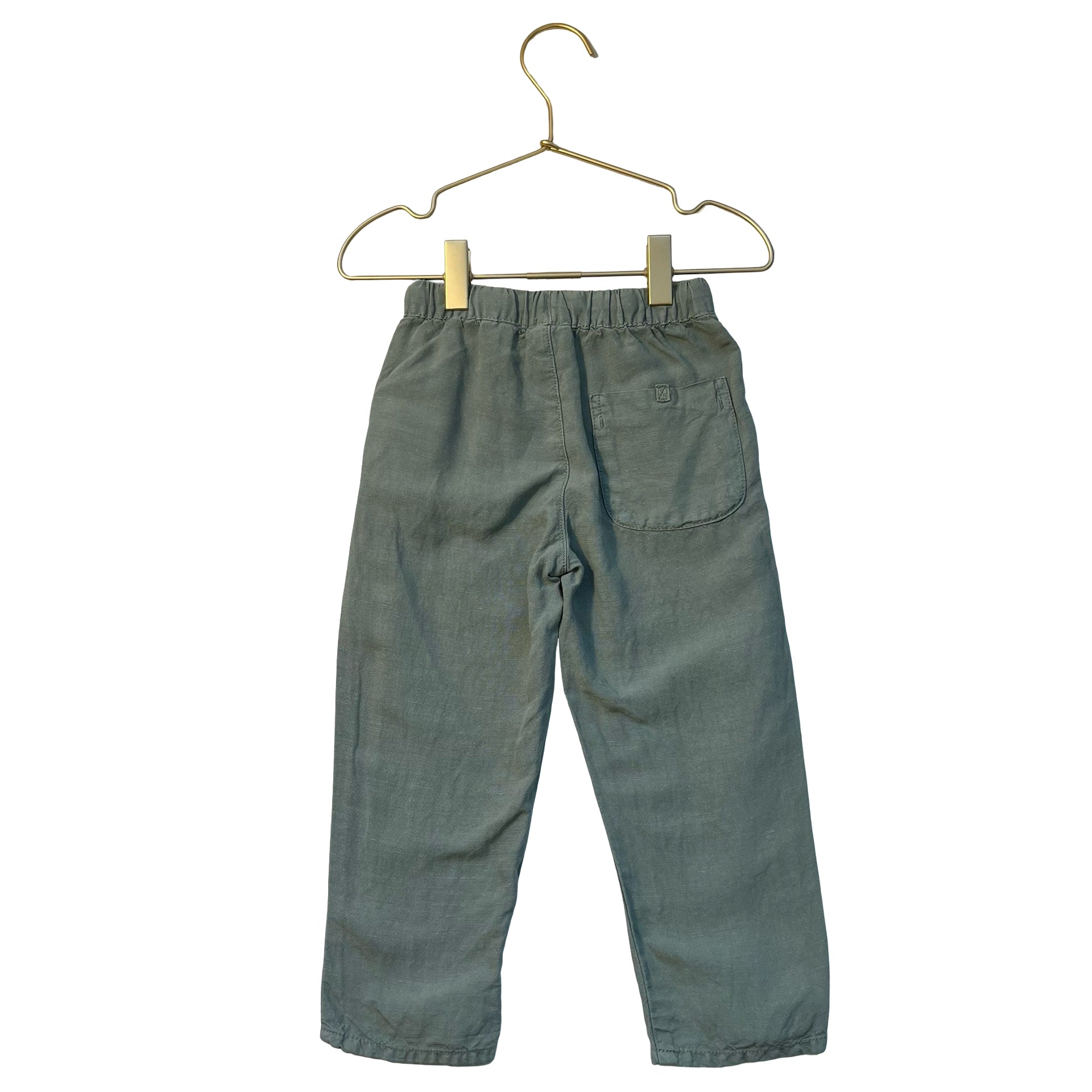 Zara Sage Green Linen-Blend Pants - Size 3