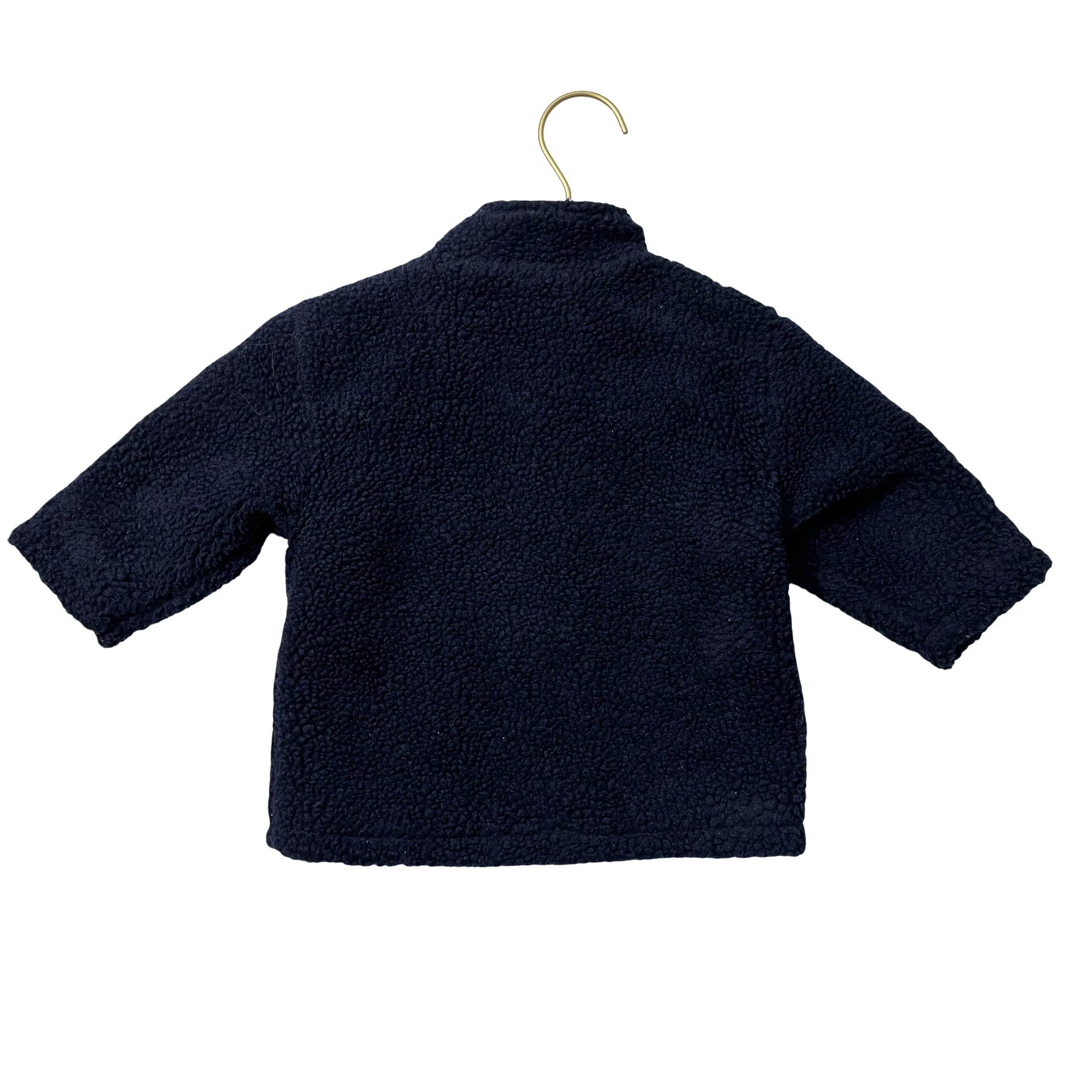 Petit Bateau Navy Sherpa Jacket - Size 18 Mo