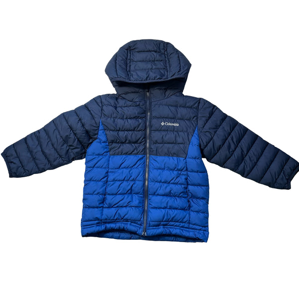 Columbia Navy & Blue Hooded Puffer Winter Jacket - Size XXS 4-5