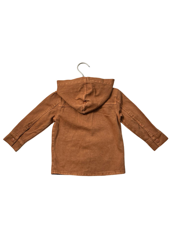 Cat & Jack Burt Orange Denim Hooded Jacket - Size 2T