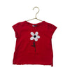 Mayoral Red, White, Black Crochet Flower T-Shirt - Size 5