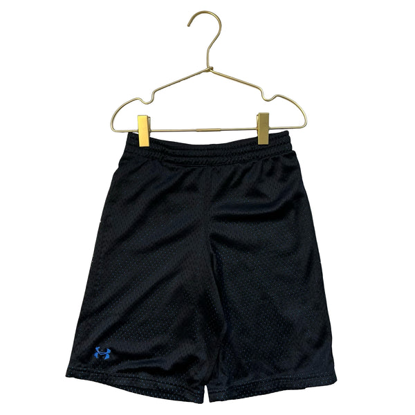 Under Armour Black & Blue Mesh Athletic Shorts - Size 7