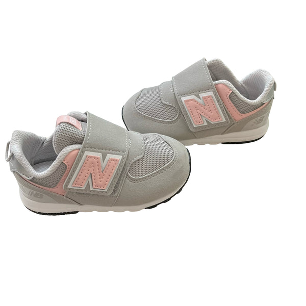 New Balance 574 Gray & Pink Sneakers - Size 6.5