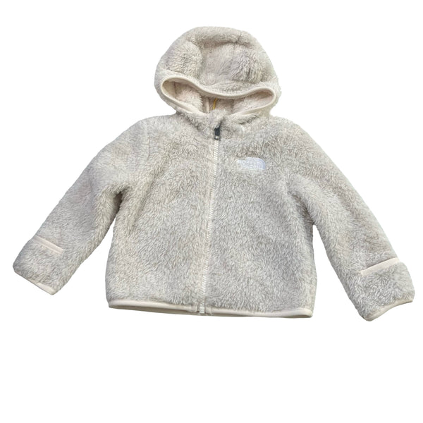 North Face Ivory & Silver Metallic Fleece Jacket - Size 6-12 Mo