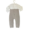 Mayoral Tan Knit & Ivory One-Piece - Size 12 Mo