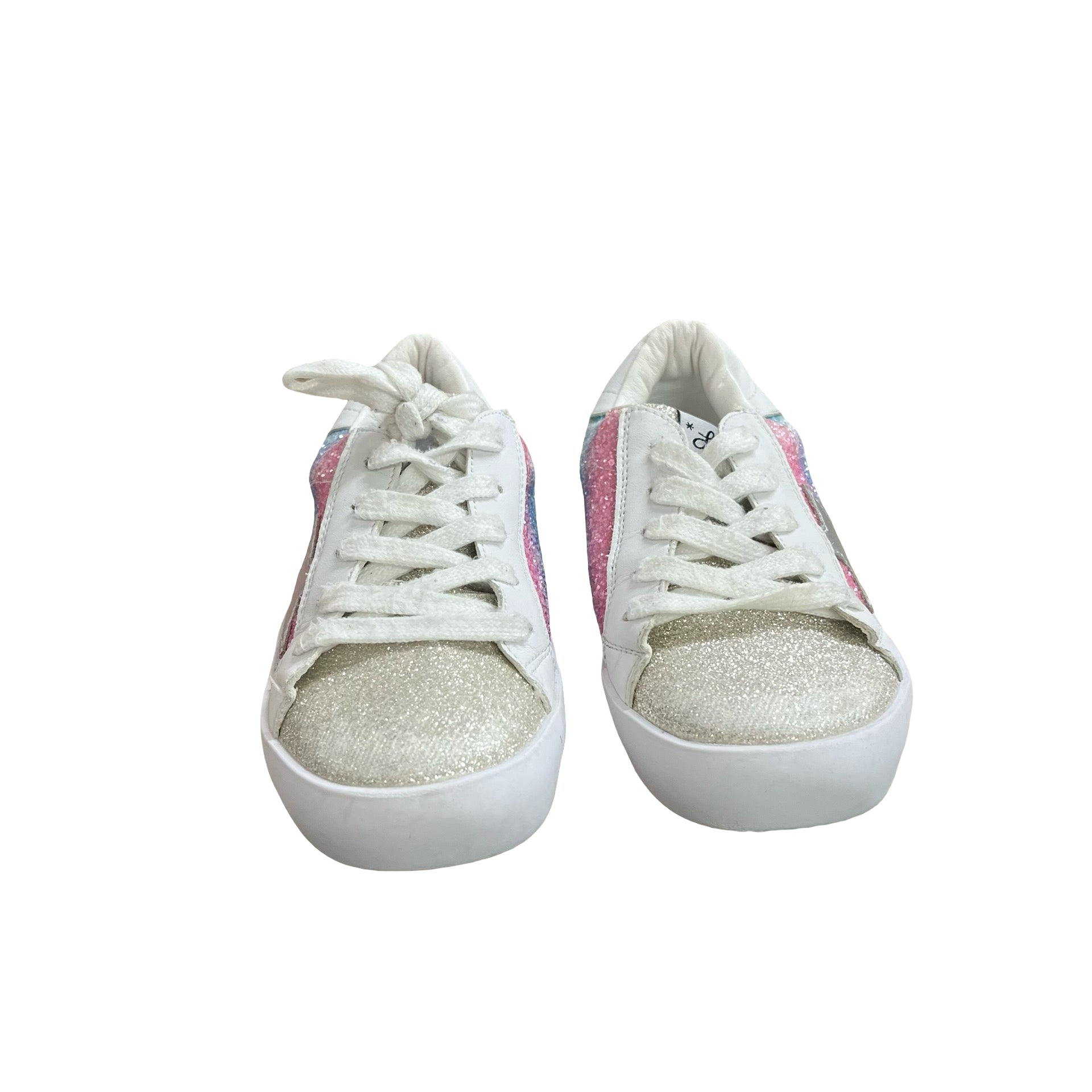 Lola & The Boys Pastel Glitter Sneakers (Note Wear) - Size 32 (1Y Big Kid)