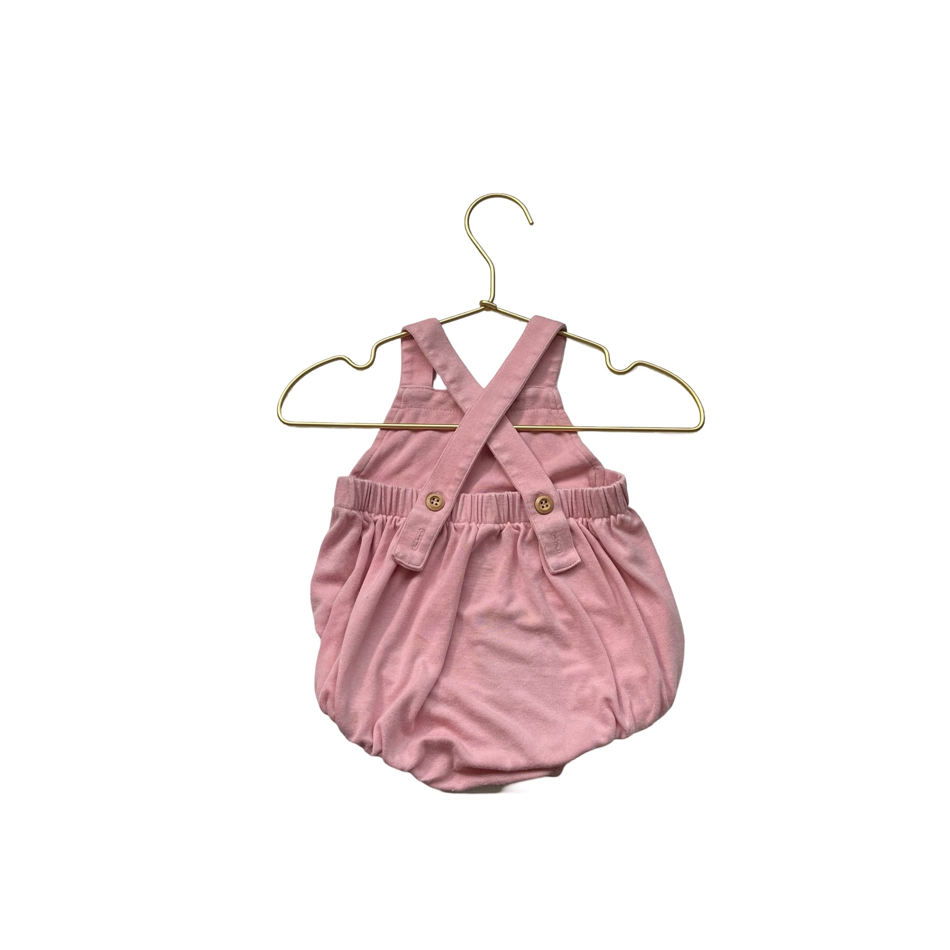 Kyte Pink Overall Bubble Romper - Size 6-12 Mo