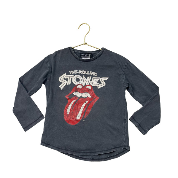Zara x Rolling Stones Gray Vintage Wash Shirt - Size 7