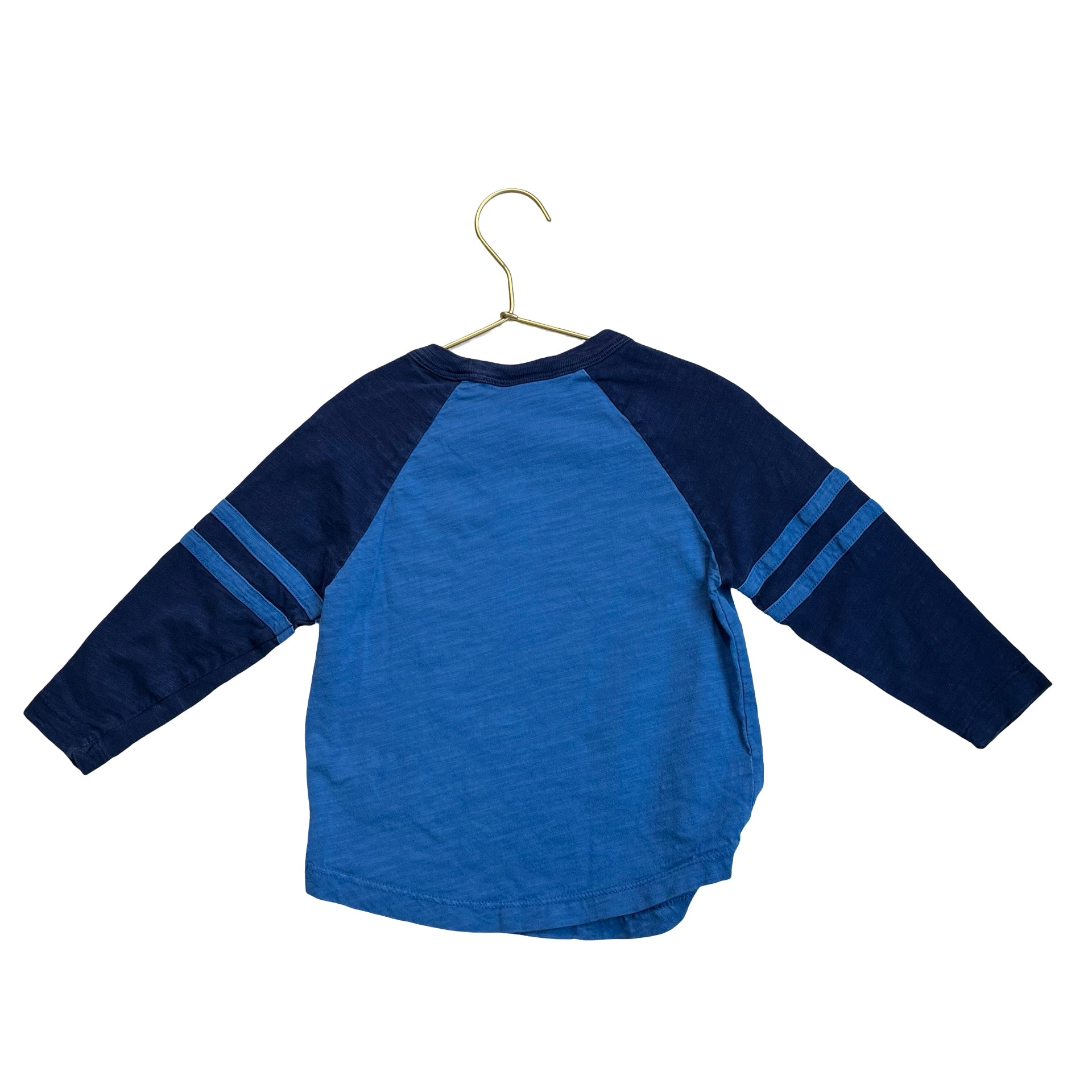 Hanna Andersson Blue & Navy Raglan Shirt - Size 3T