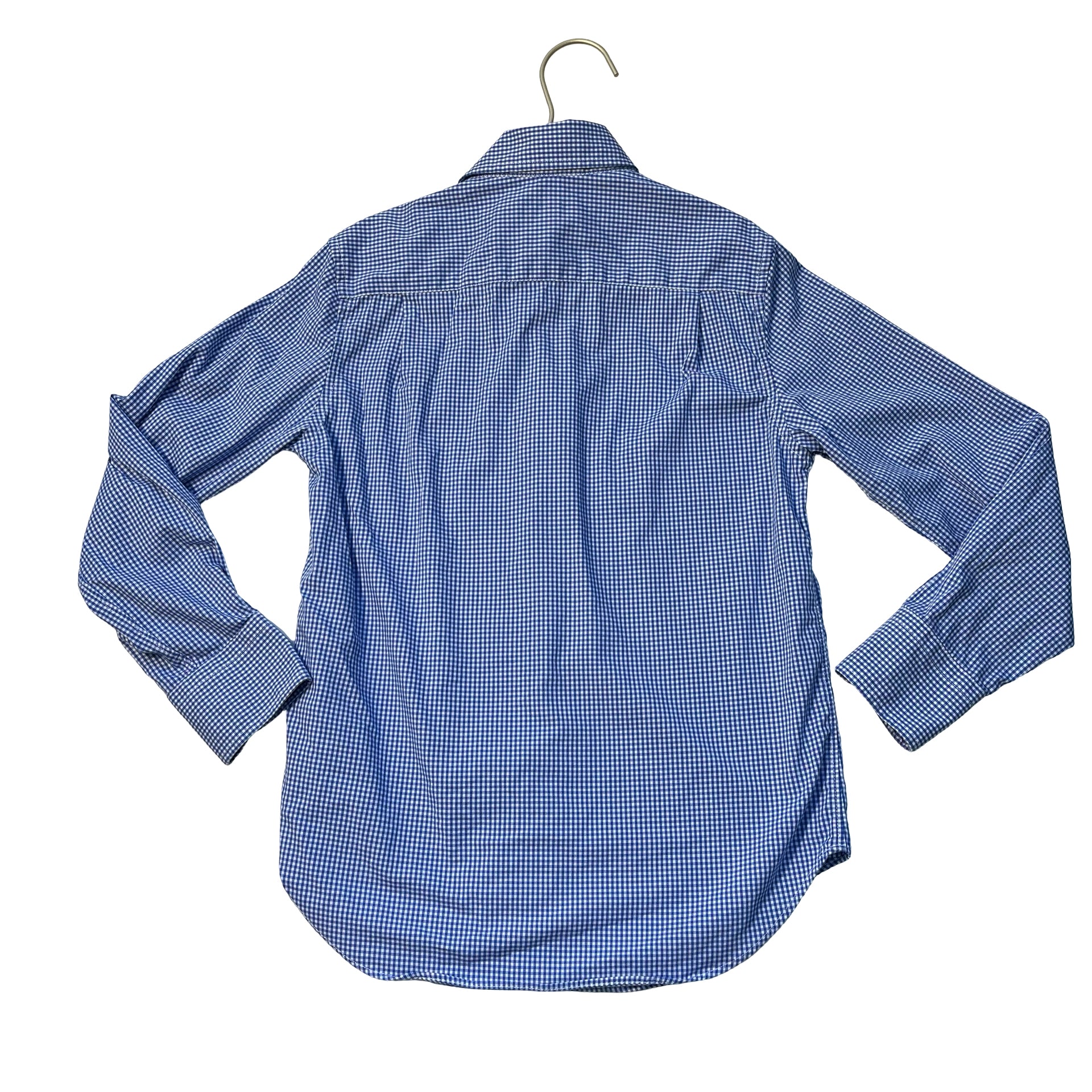 Crewcuts Blue & White Check Button Down Shirt - Size 8