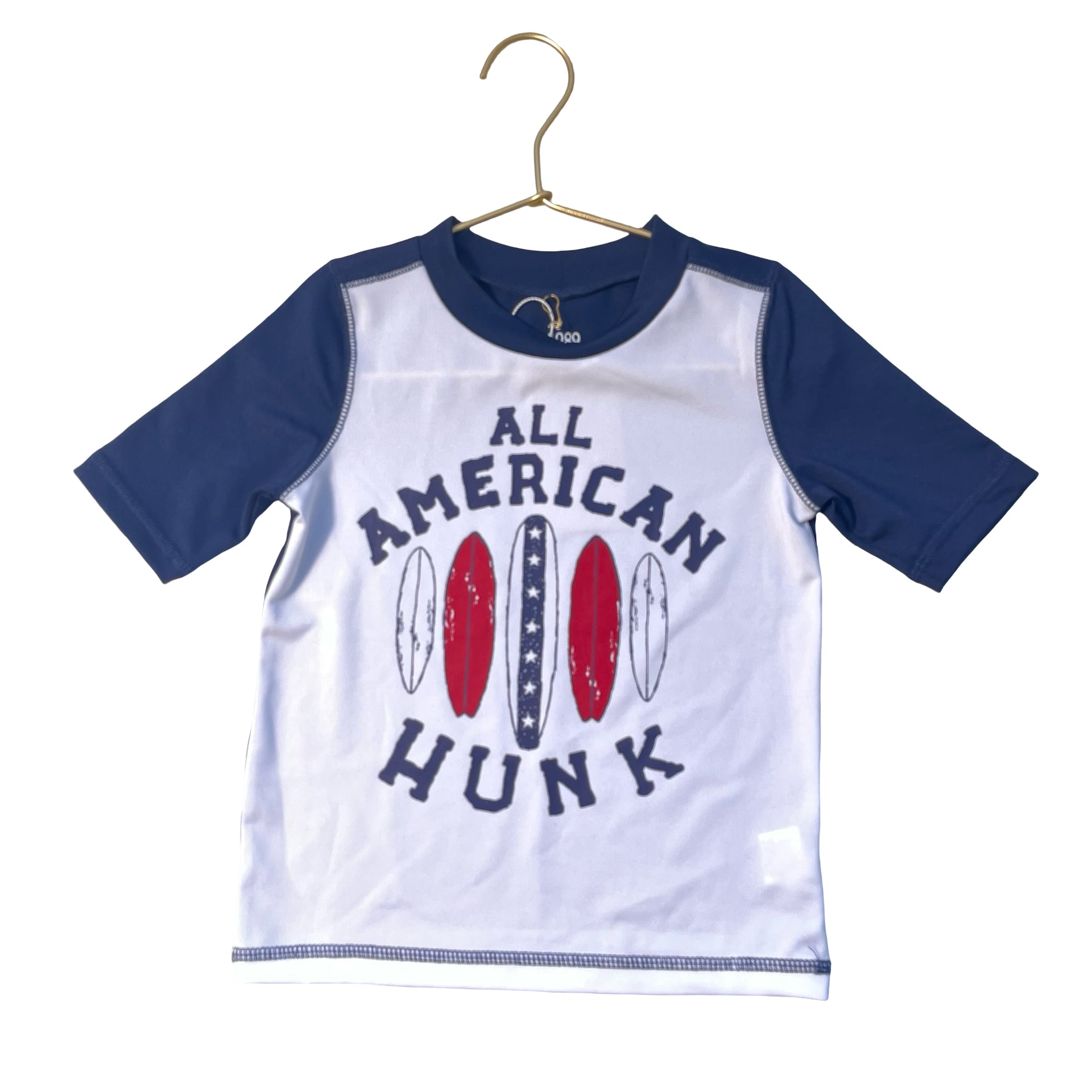 Children's Place 'All American Hunk' Surfboard Graphic Rash Guard - Size 4T