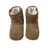 UGG Shearling-Lined Chestnut Suede Booties - Size 4-5