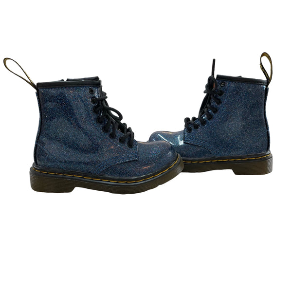 Dr. Martens Blue Glitter Boots with Box - Size 7