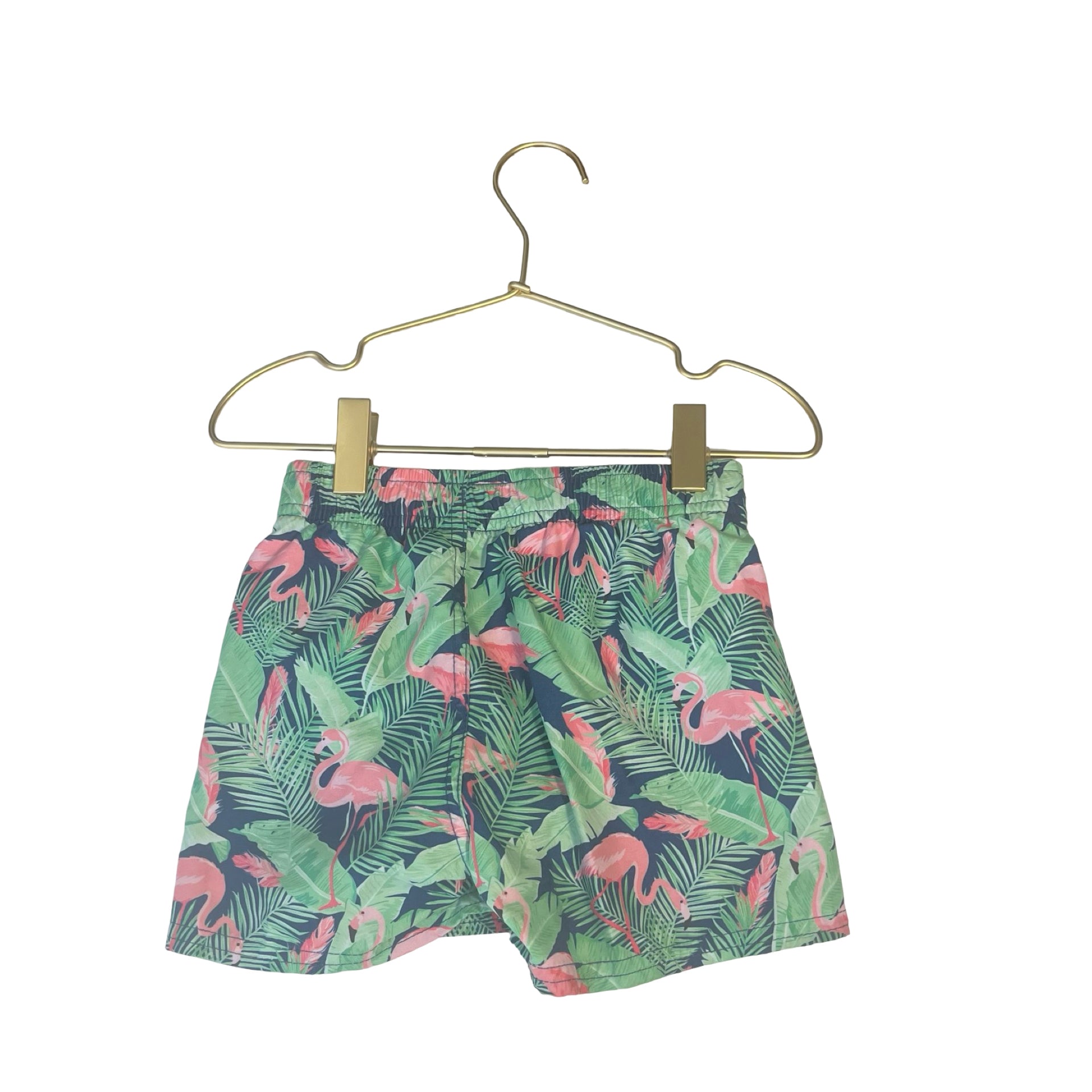 Rugged Butts Tropical Leaf & Flamingo Swim Trunks - Size 18-24 Mo