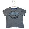 Patagonia Gray 'Live Simply' Bike & Surf Board Graphic T-Shirt - Size 2T