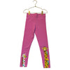 Mini Boden Pink Giraffe Applique Leggings - Size 6-7Y
