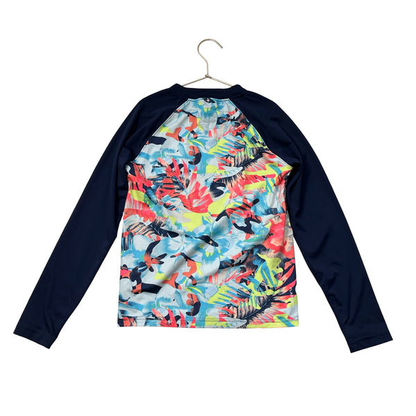 North Face Tropical Print Long-Sleeved UPF 40+ Rash Guard - Size M 10-12