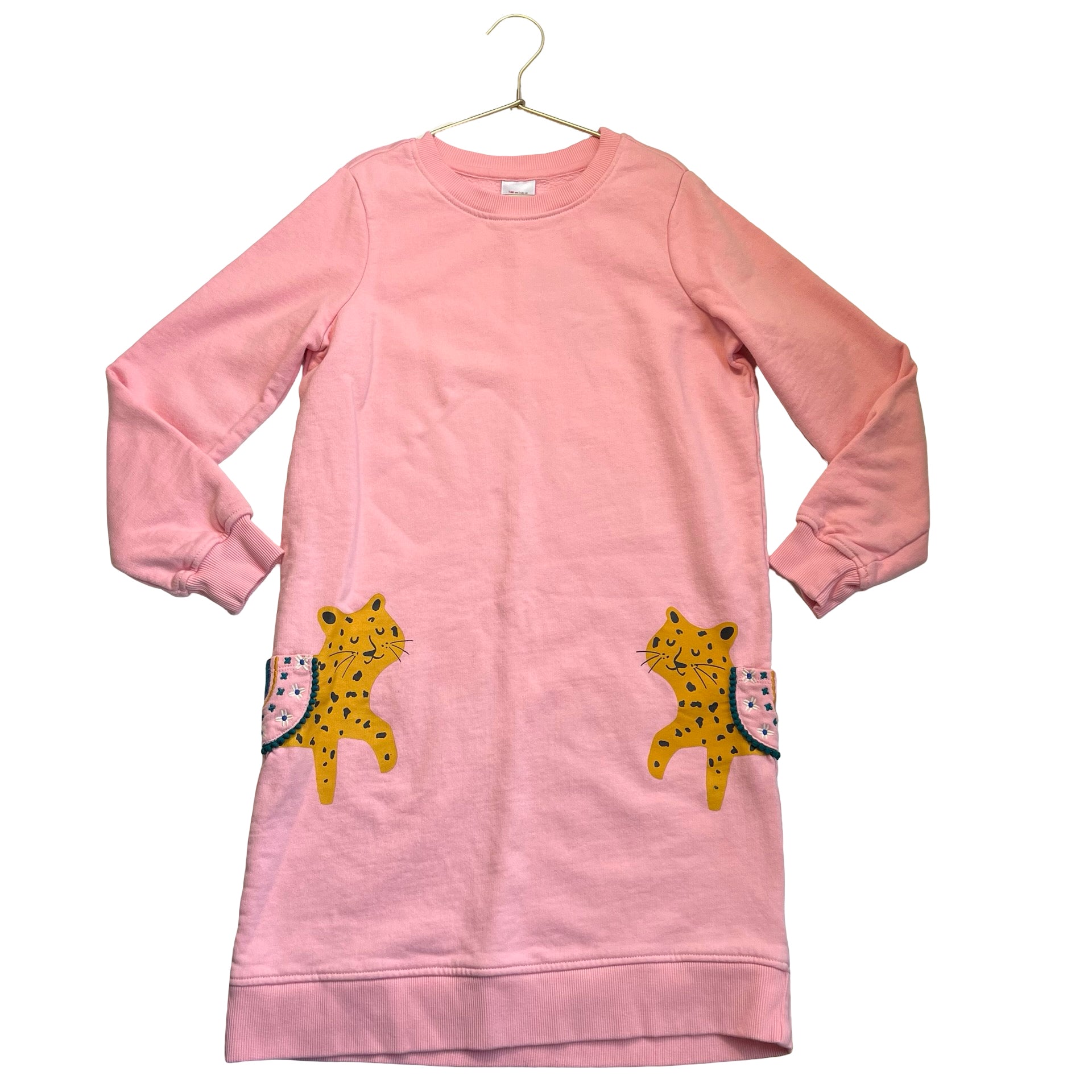 Hanna Andersson Pink Animal Pocket Sweatshirt Dress - Size 10