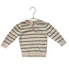 H&M Ivory Striped Cotton Henley Sweater - Size 12 Mo